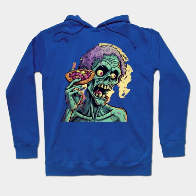 Zombie Pizza Lover Hoodie by emblemat2000@gmail.com